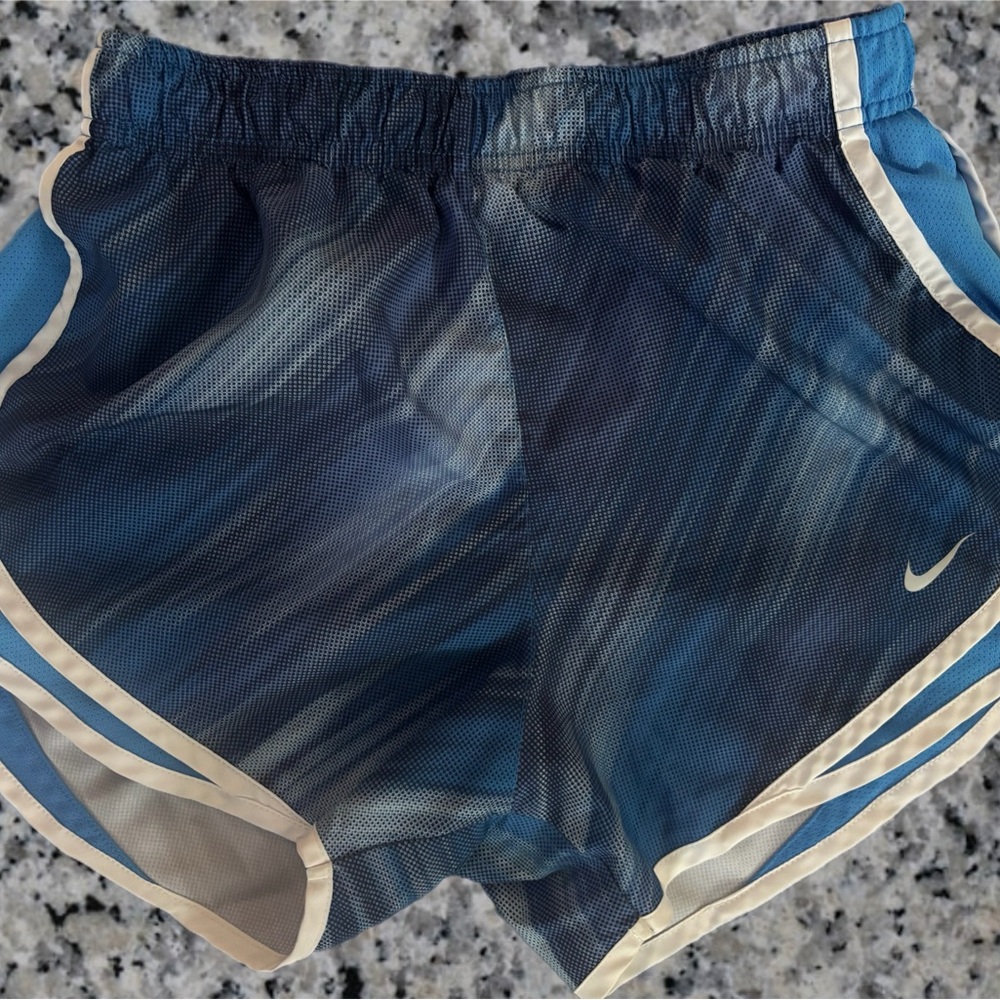 Nike Blue and White athletic dry-fit  shorts small